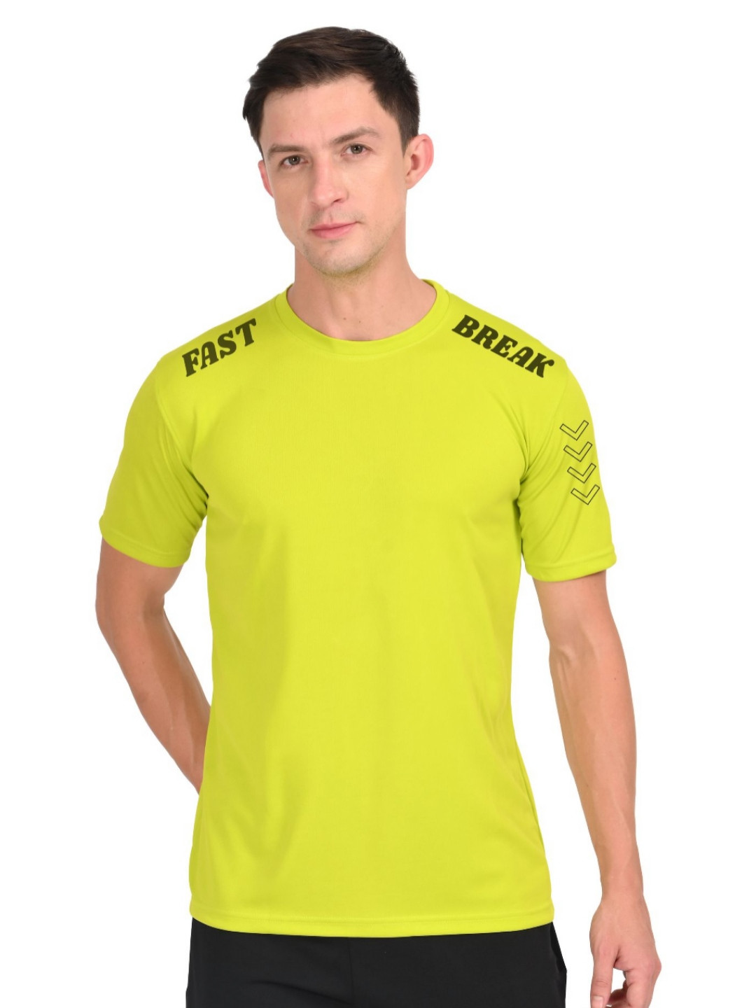 3Colors Men Moisture Wicking Applique T-shirt