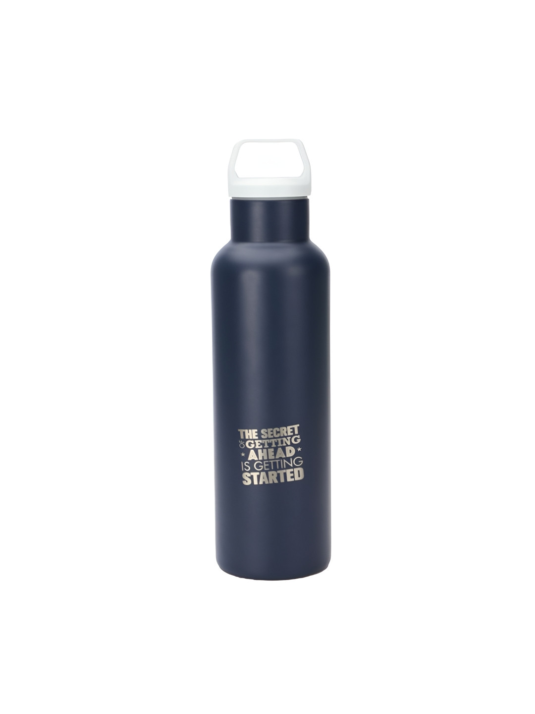 HOOM Navy Blue Typography Stainless Steel Double Wall Vacuum Flask - 600ml