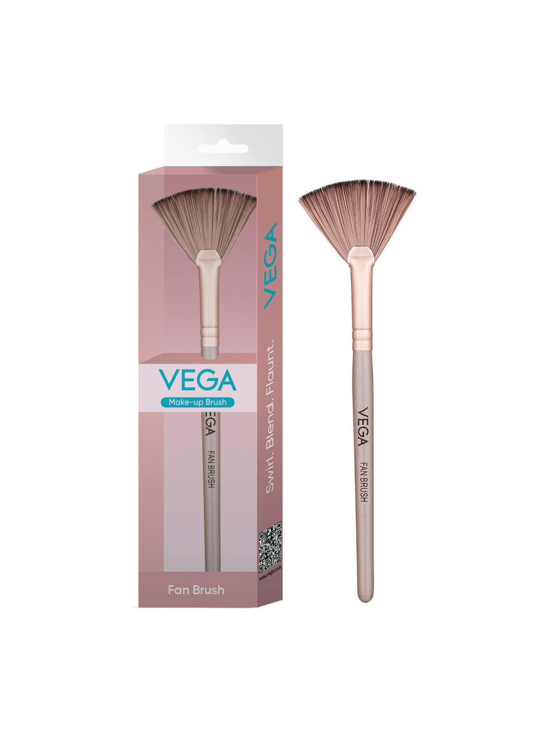 VEGA Fan Brush For Highlighting & Remove Access Powder - MBP-11