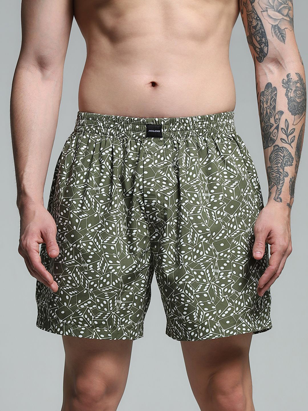 Jack & Jones Men Printed 100% Cotton Boxer