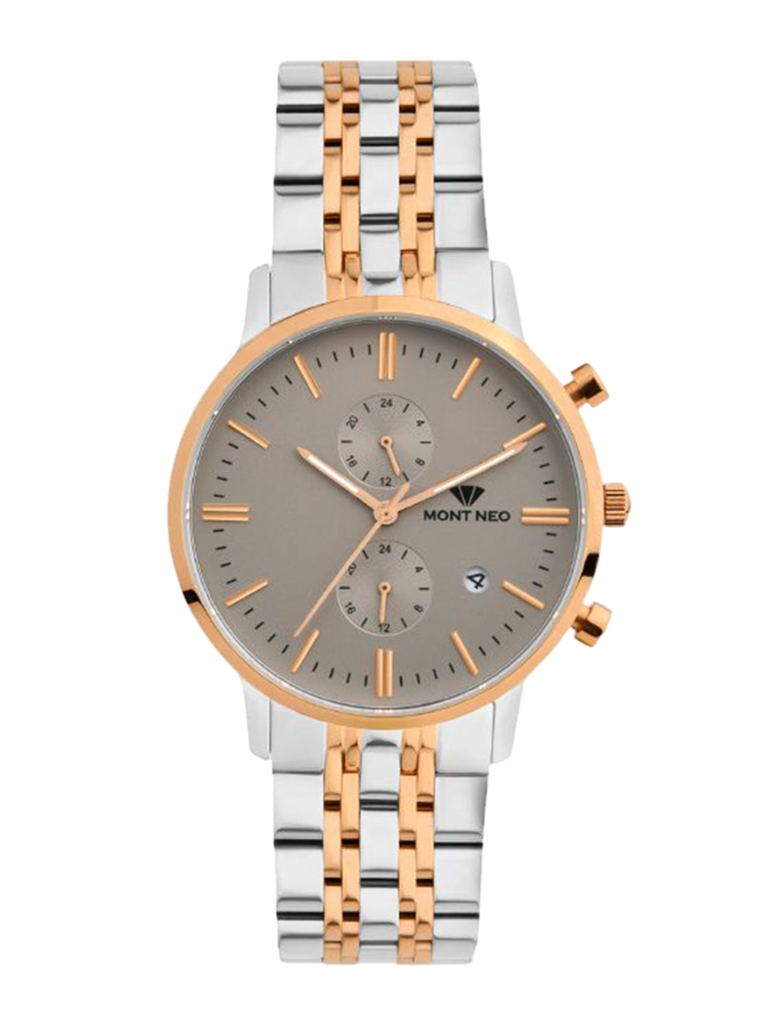 MONT NEO Men Dial & Stainless Steel Bracelet Style Straps Analogue Watch 3515E-M1315