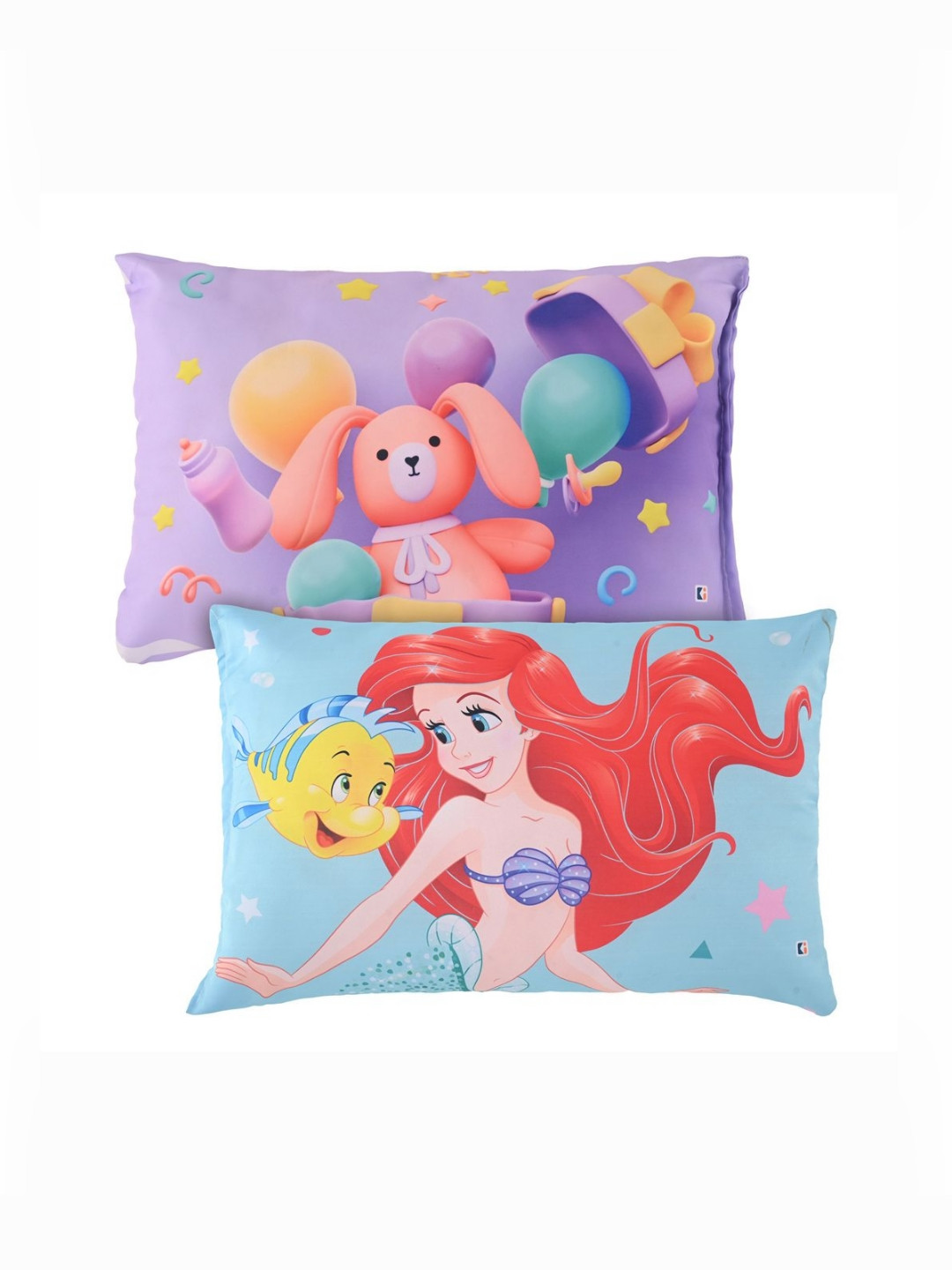 Myntra Elegant Homes Blue Cartoon Characters Cotton Set of 2 Medium Cotton Sleep Pillow-10 x 30 x 45 cm