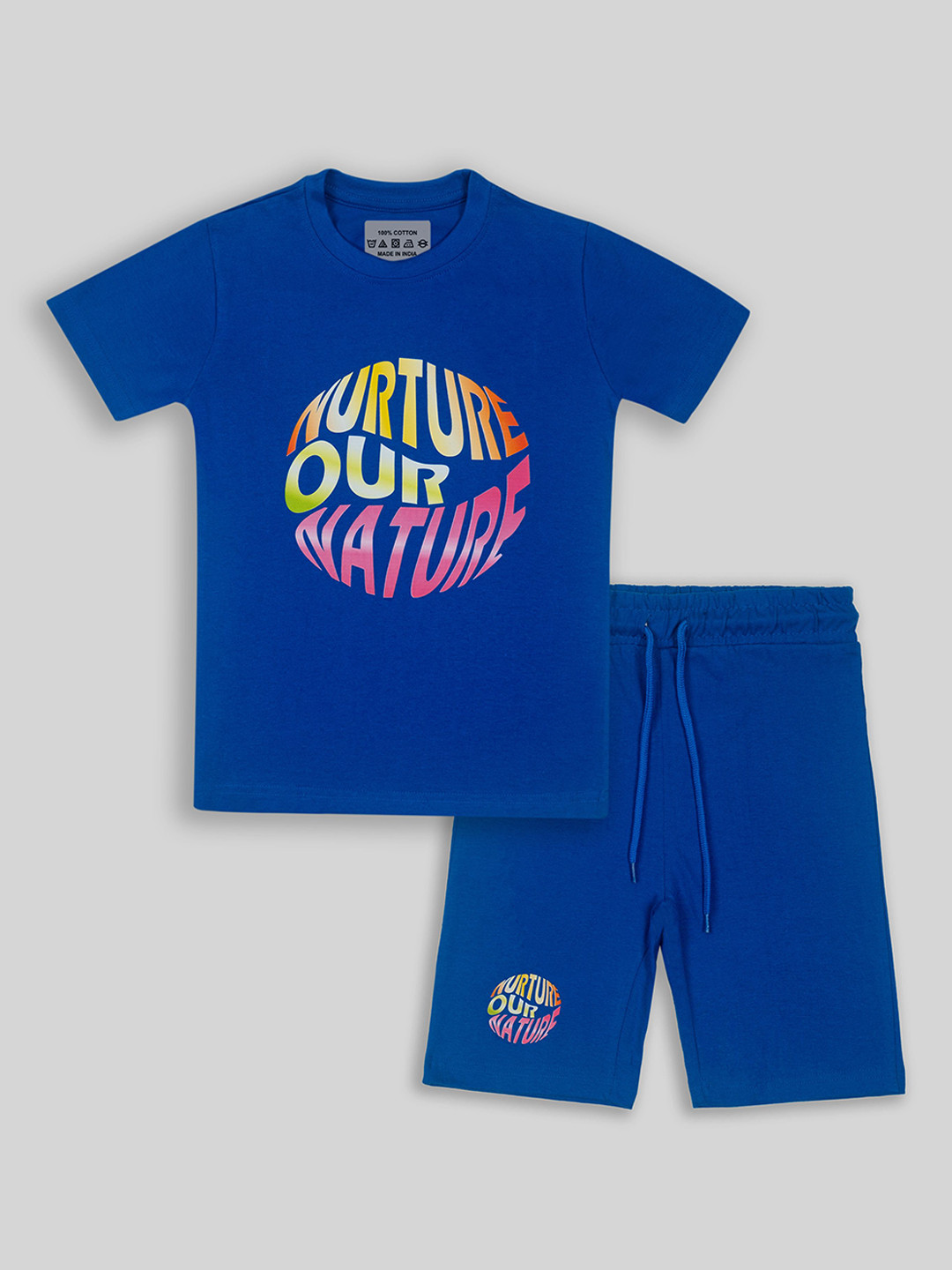 UNICORNS Kids Printed Cotton T-Shirt & Shorts Night suit