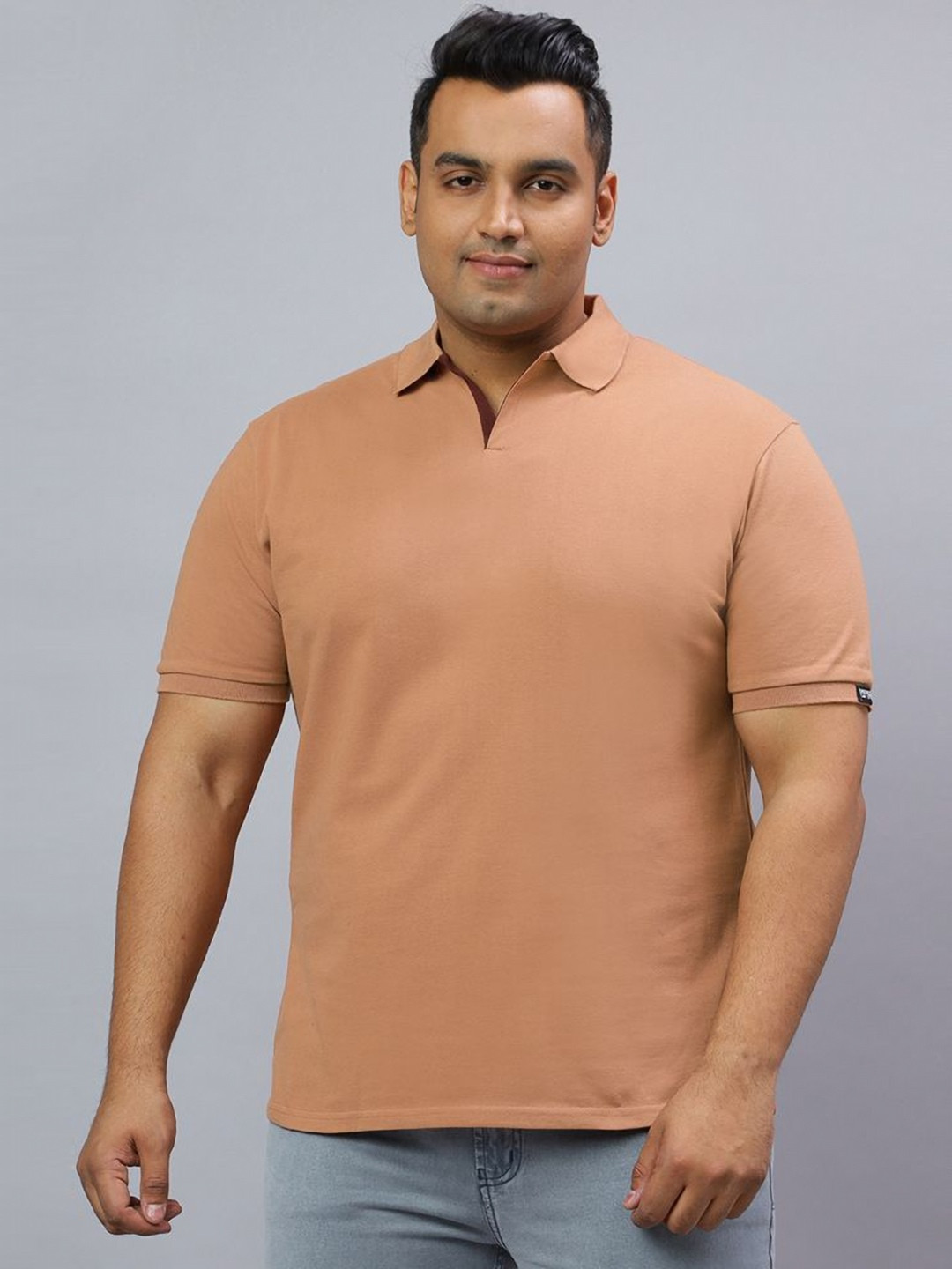 Wear Your Opinion Men Plus Size Half Sleeve Collar Neck Polo T-shirt