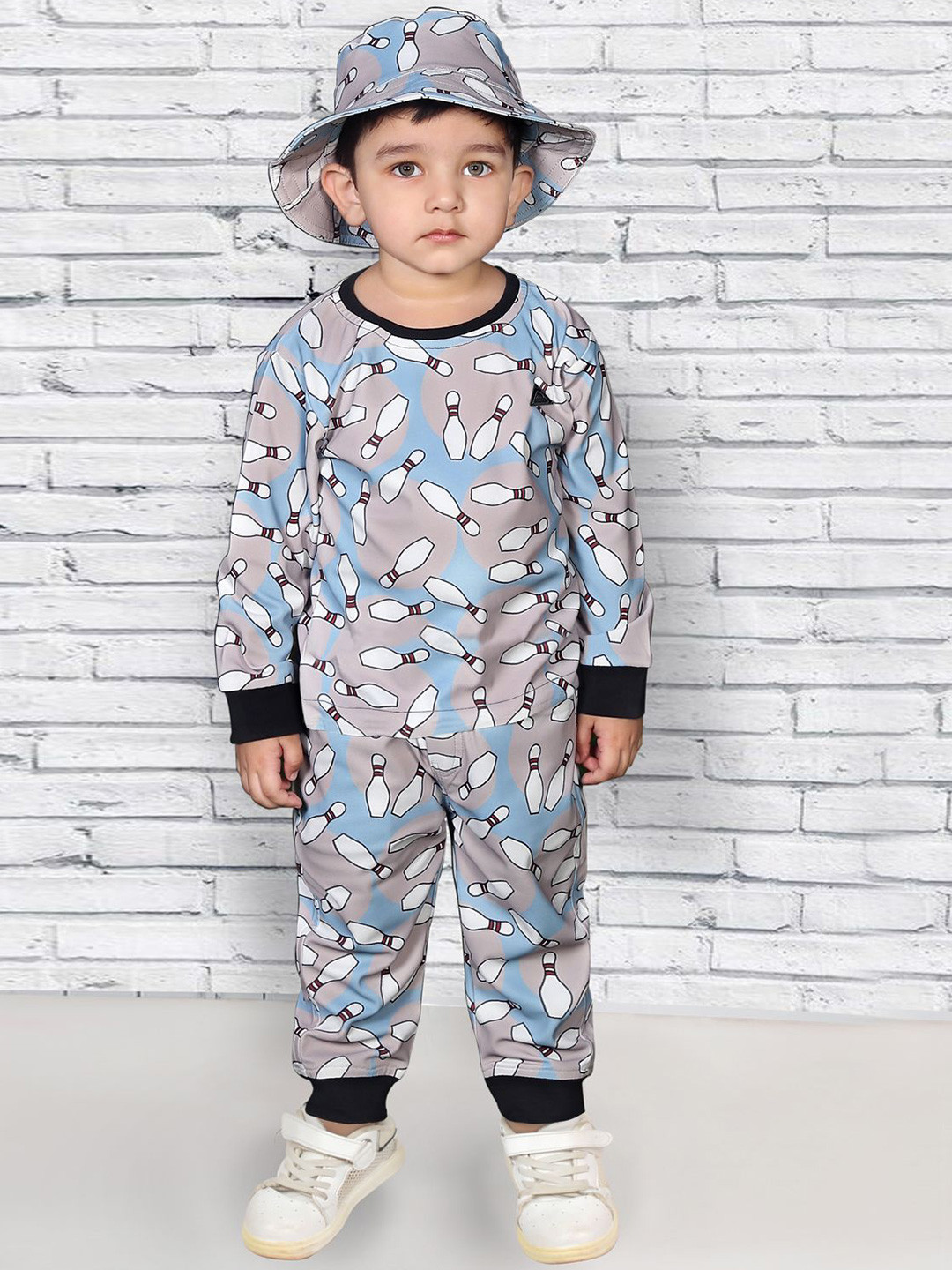 Bad Boys Boys Printed Pure Cotton T-shirt With Trousers