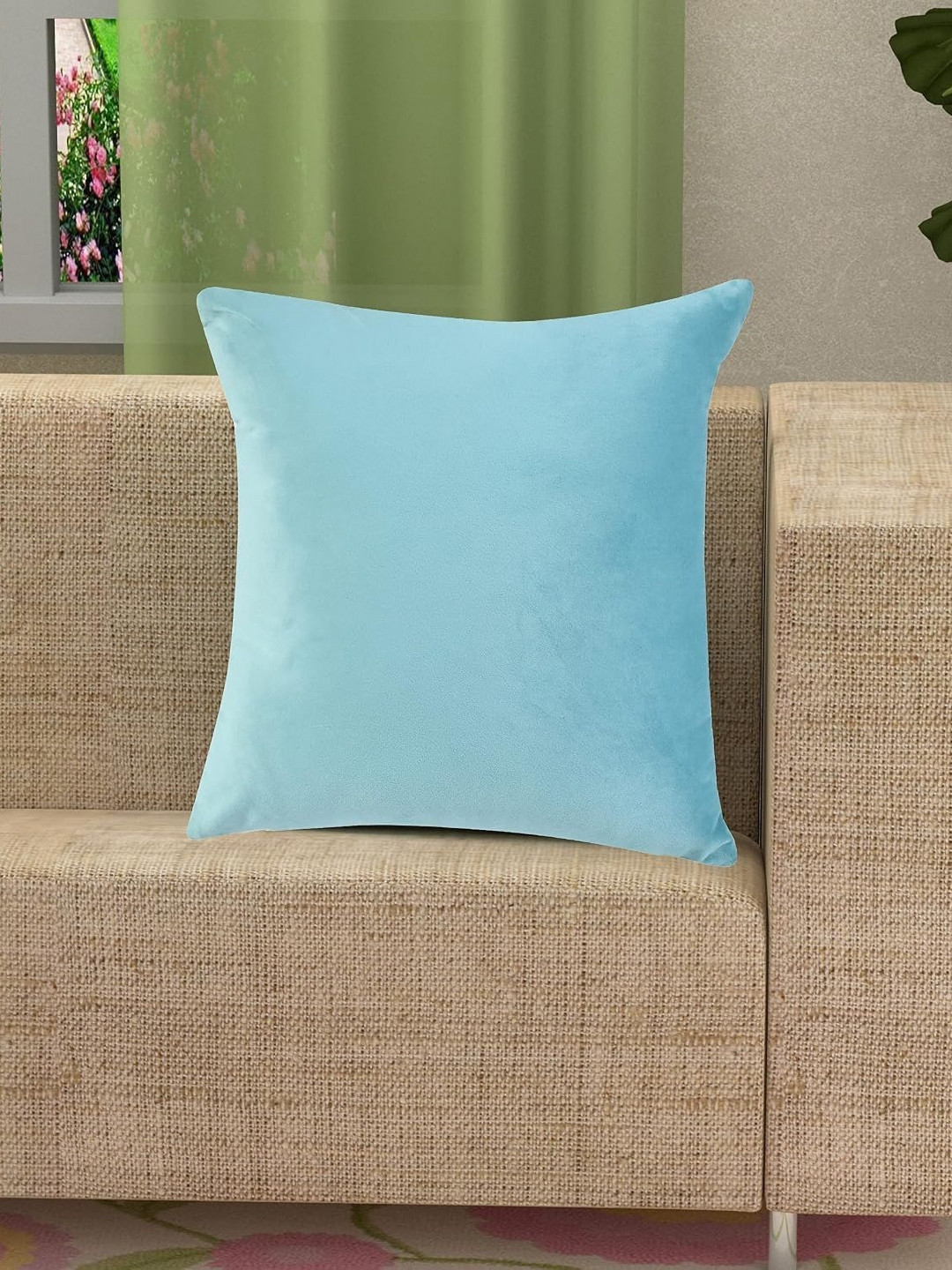 Shadowkart Sea Green Square Cushion Cover