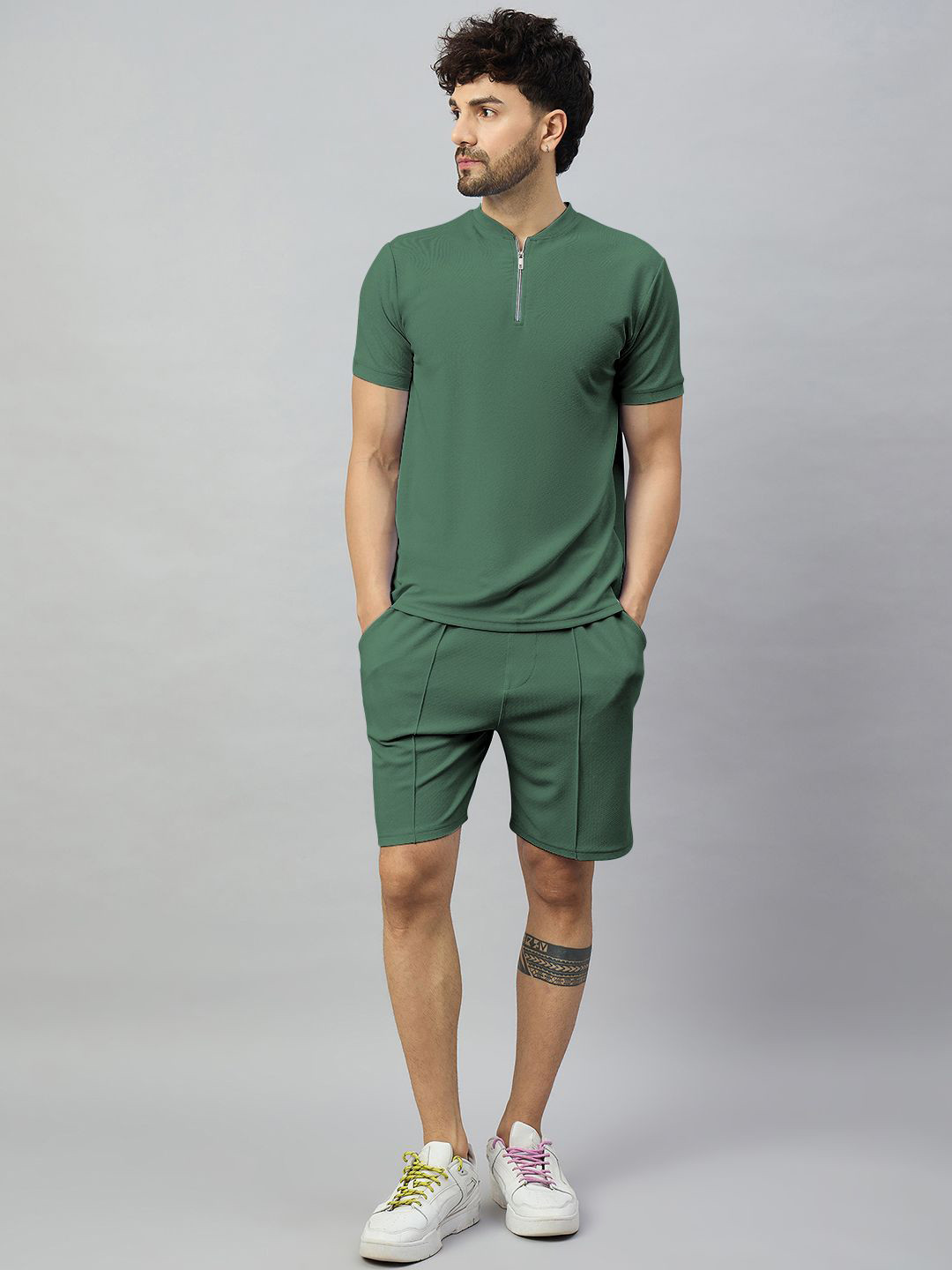Chrome & Coral Short Sleeve T-shirt and Shorts Co-Ords