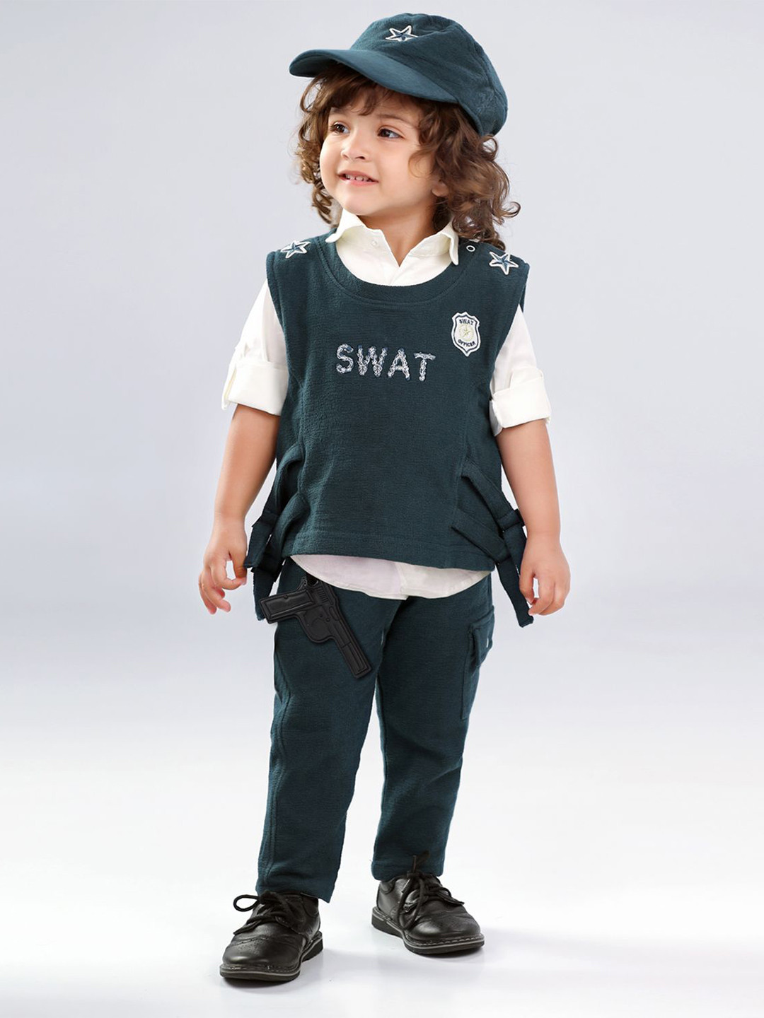 Bad Boys Boys Pure Cotton Shirt With Trousers