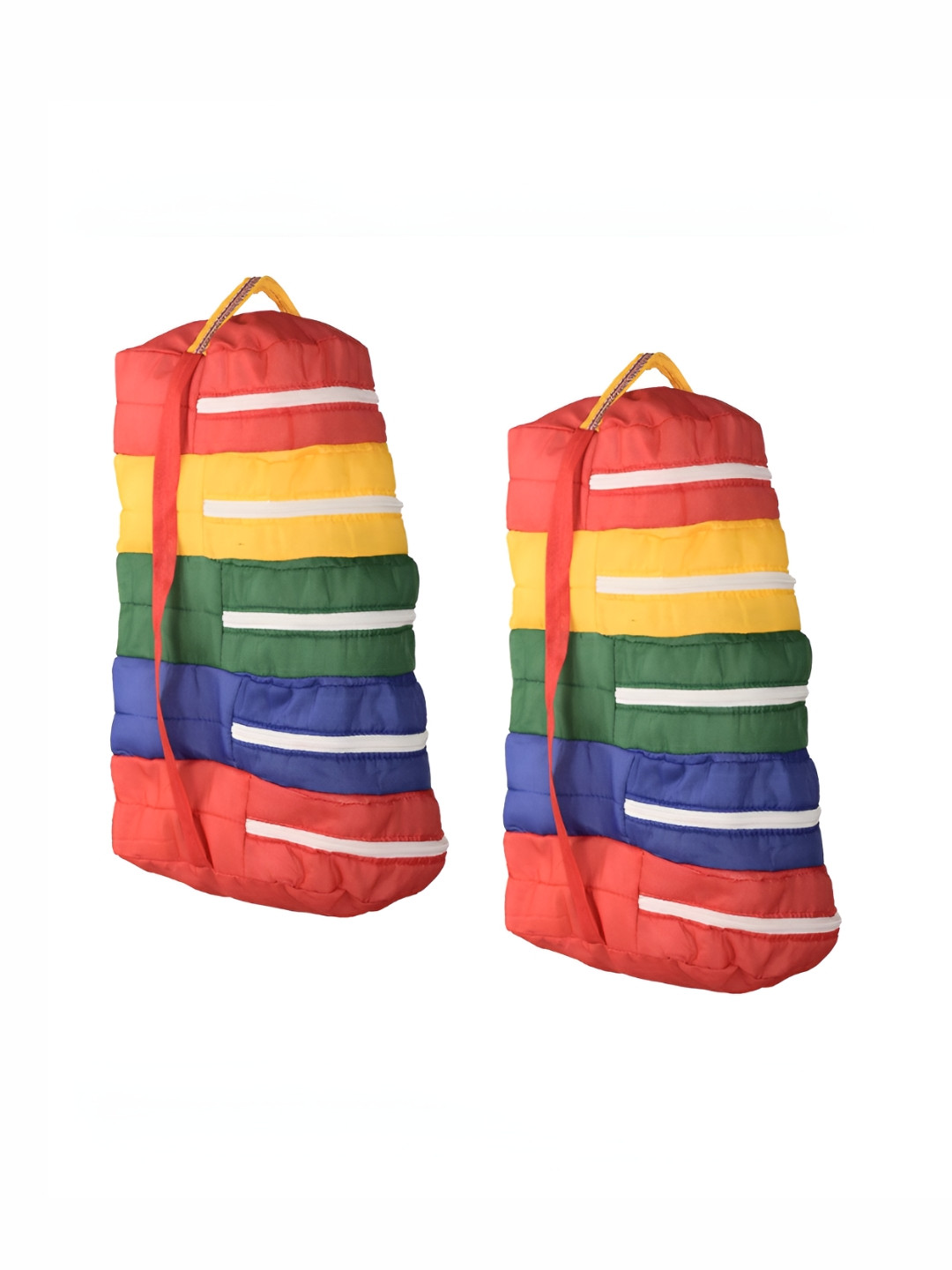 Aura Red Set of 2 Foldable Shoes Organiser for Travel Hanging Shoes Packing Pouch