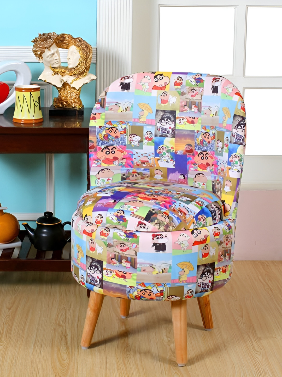 Shadowkart Pink & White Pouffes For Sitting Ottomans