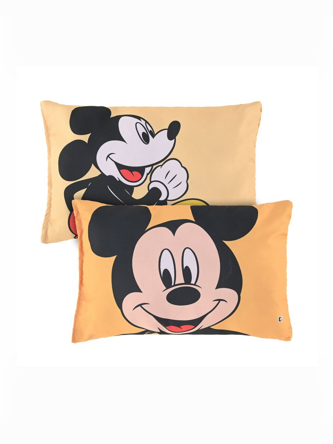 Aura Disney Mickey Yellow Cartoon Characters Cotton Set of 2 Medium Cotton Sleep Pillow-10 x 30 x 45 cm