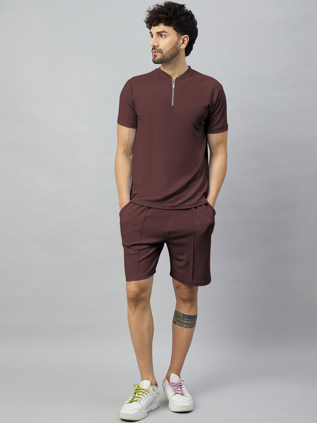 Chrome & Coral Short Sleeve T-shirt and Shorts Co-Ords