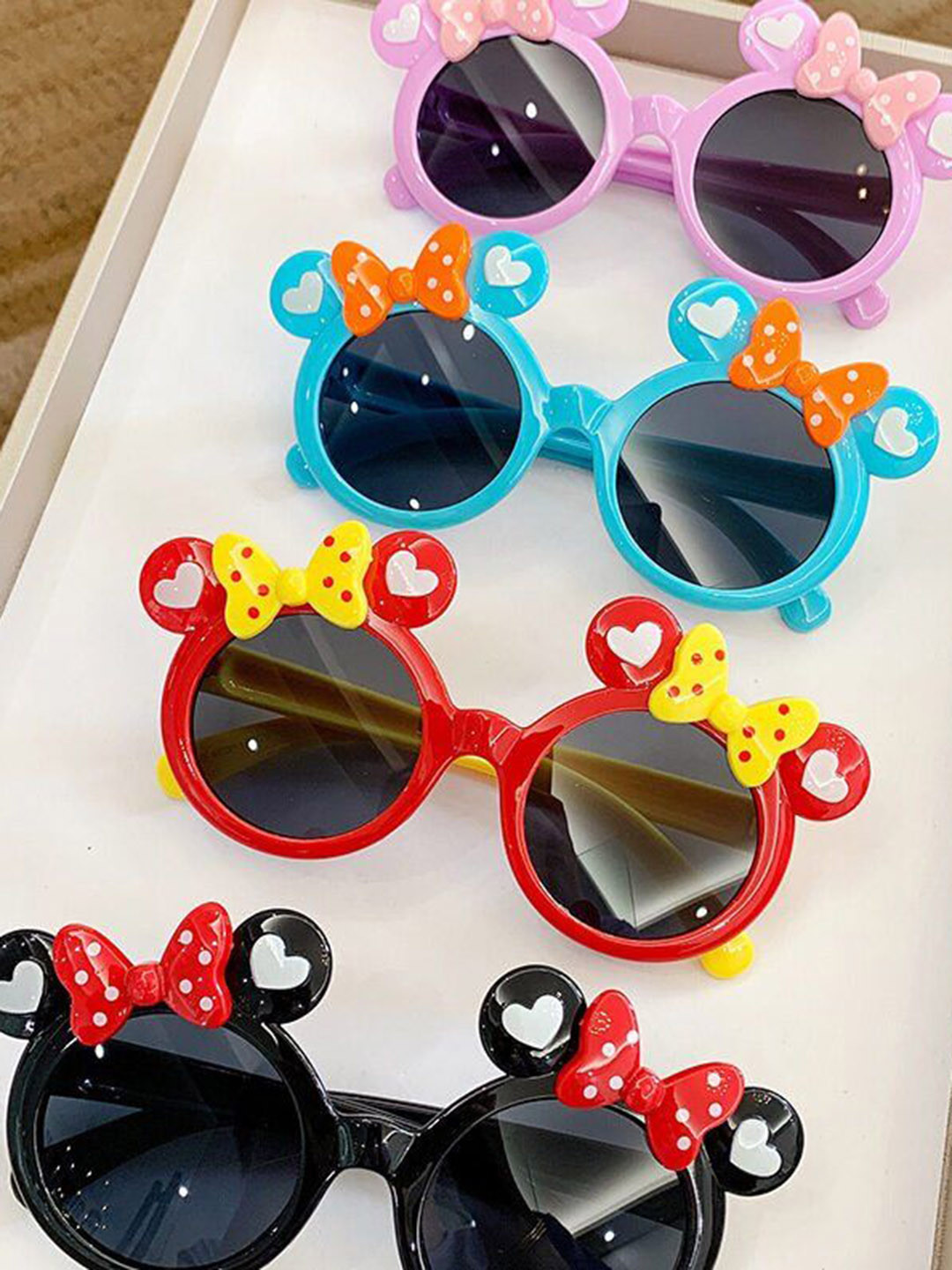 SHOP FRENZY Girls Butterfly Sunglasses with UV Protected Lens White Minimouse sunglas