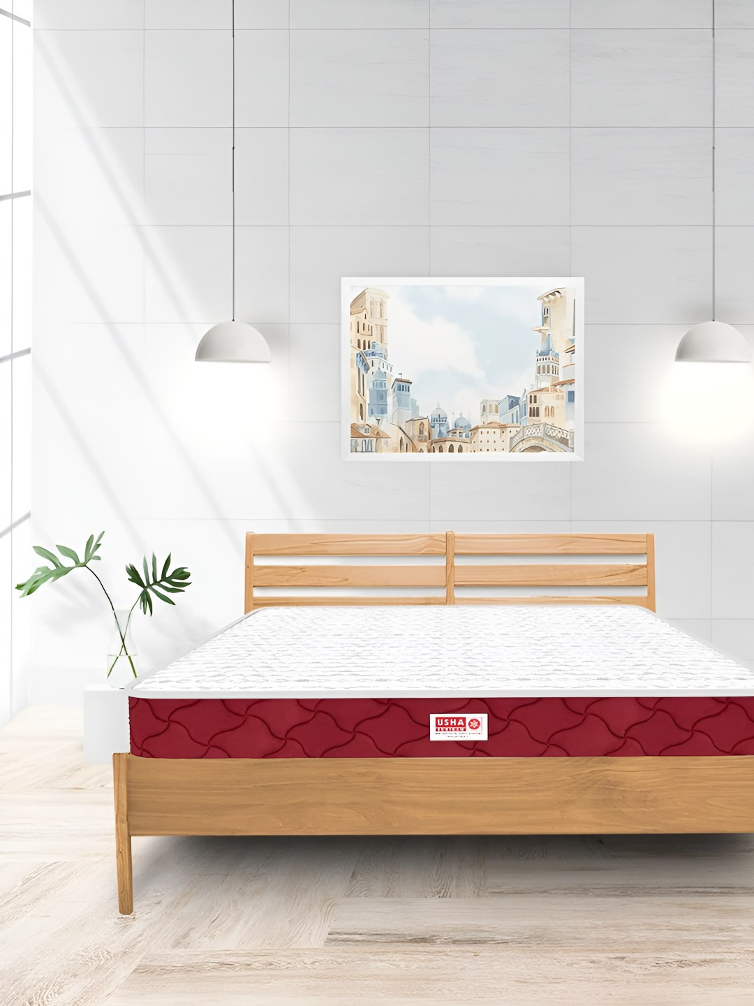 USHA SHRIRAM Tru Spring with NPSS Tech. Bonnell Spring Queen Size 8 Inch Mattress(84X60)