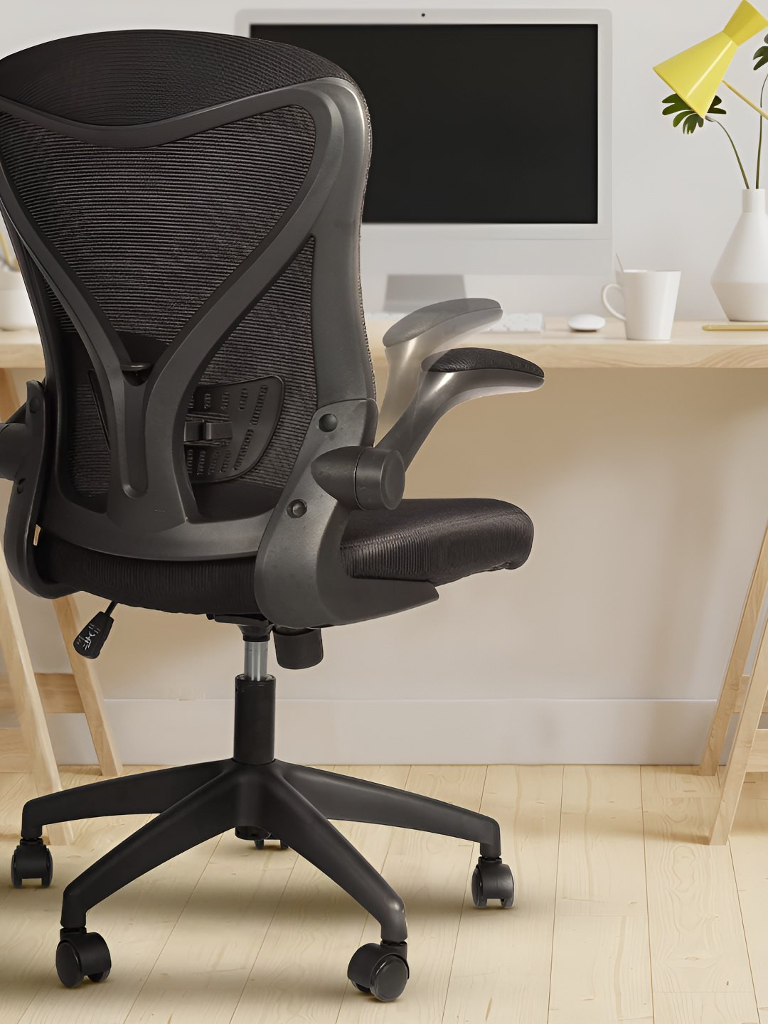 DROGO Black Ergonomic High Back Adjustable Seat & Lumbar Support Office Chair