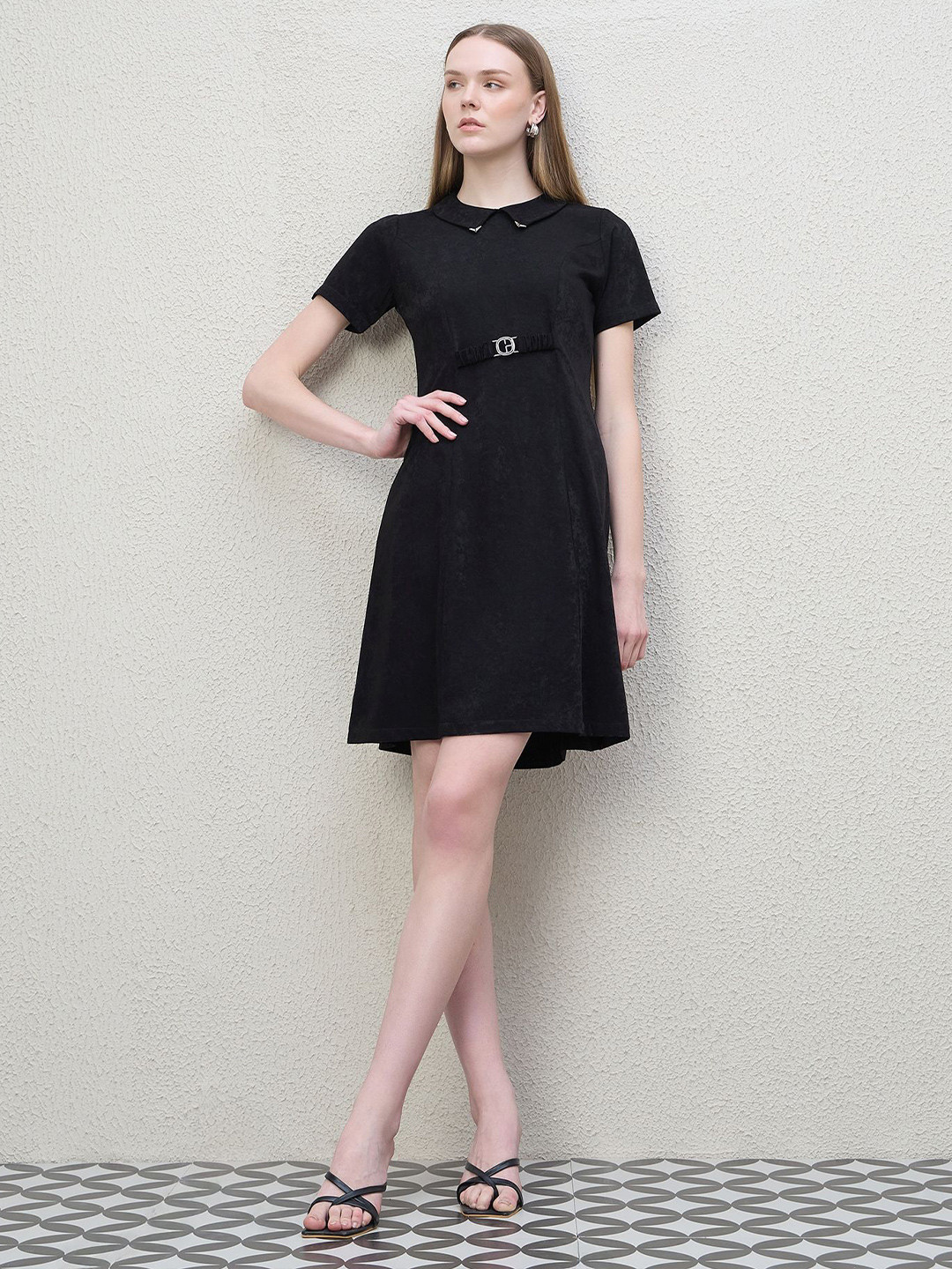 Iconic Peter Pan Metal Collar A-Line Dress