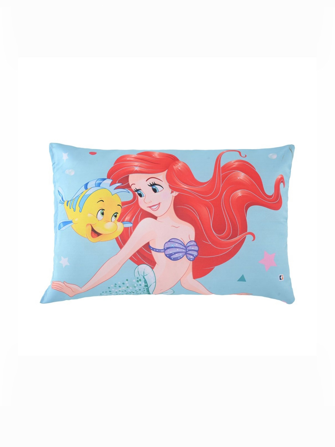 Aura Disney Mermaid Blue Cartoon Characters Cotton Medium Cotton Sleep Pillow-10 x 30 x 45 cm