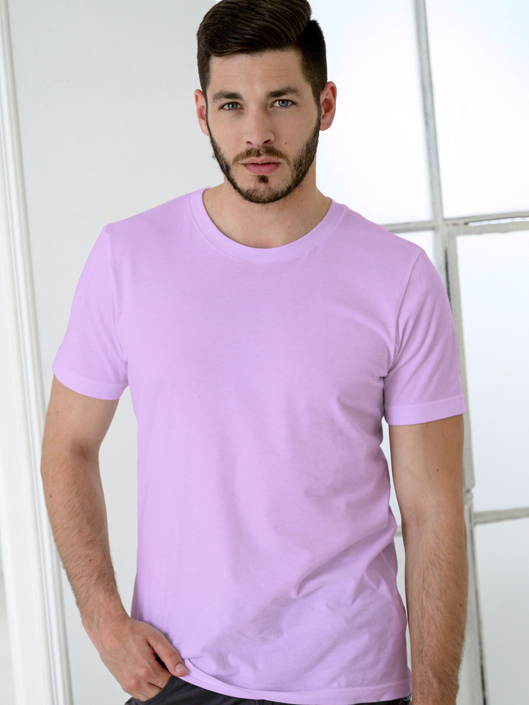 Tagfits London Men Pure Cotton Bio Finish Raw Edge T-shirt