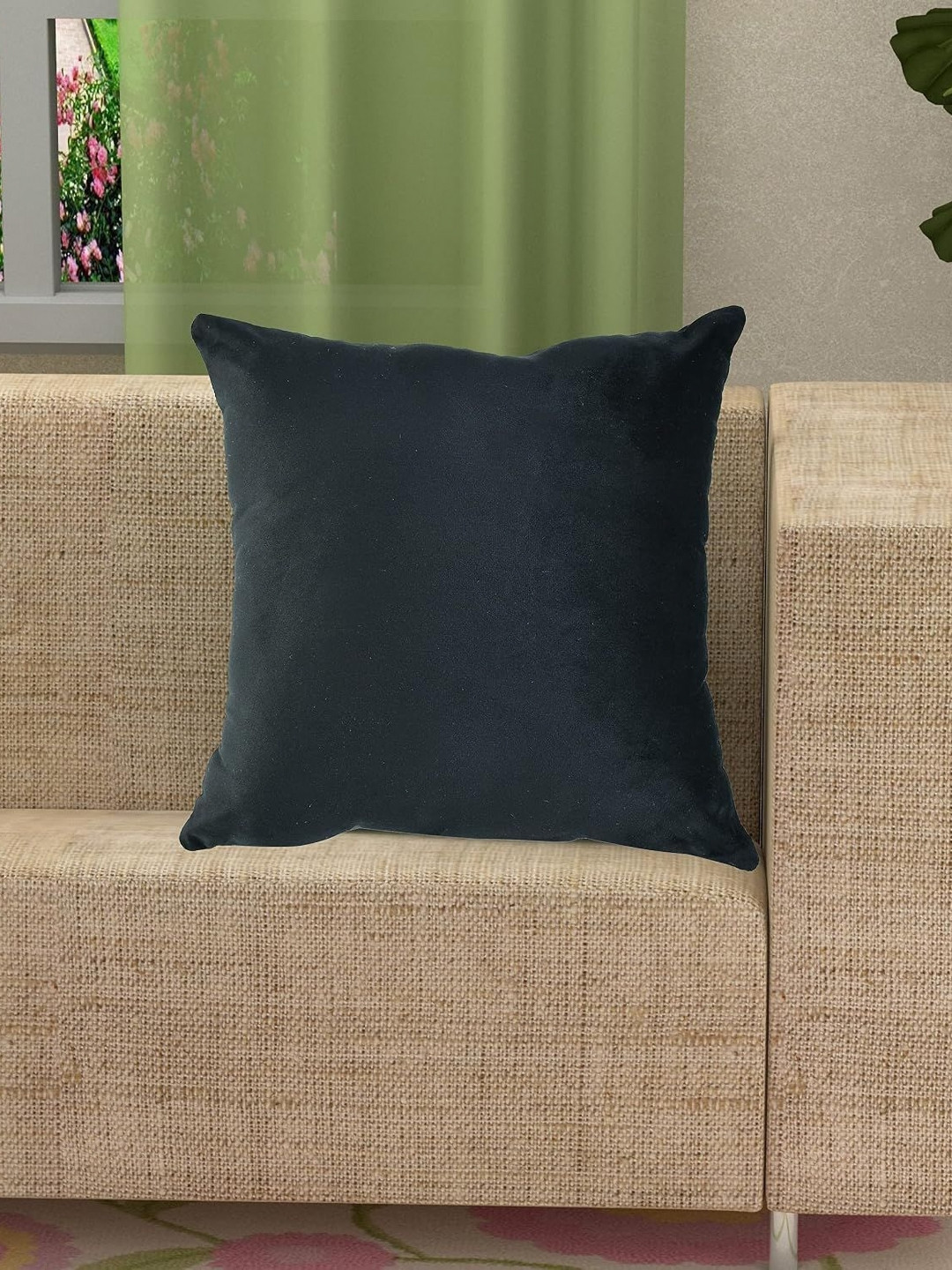 Shadowkart Black Velvet Square Cushion Covers