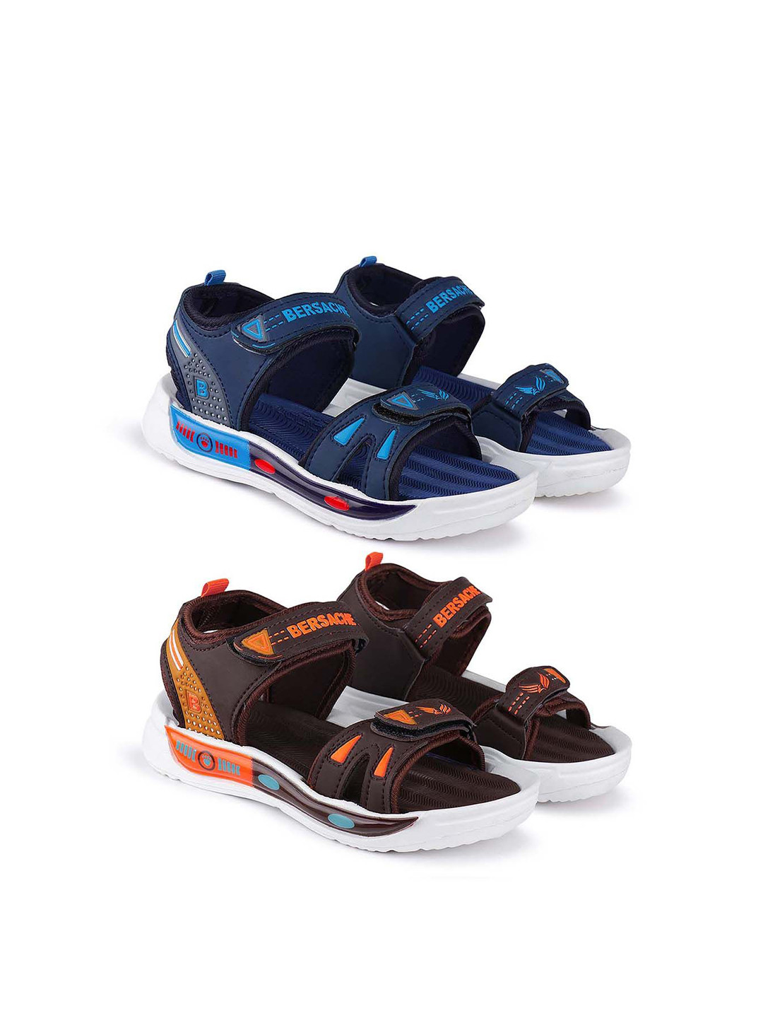 BERSACHE Boys Set Of 2 Rubber Sports Sandals