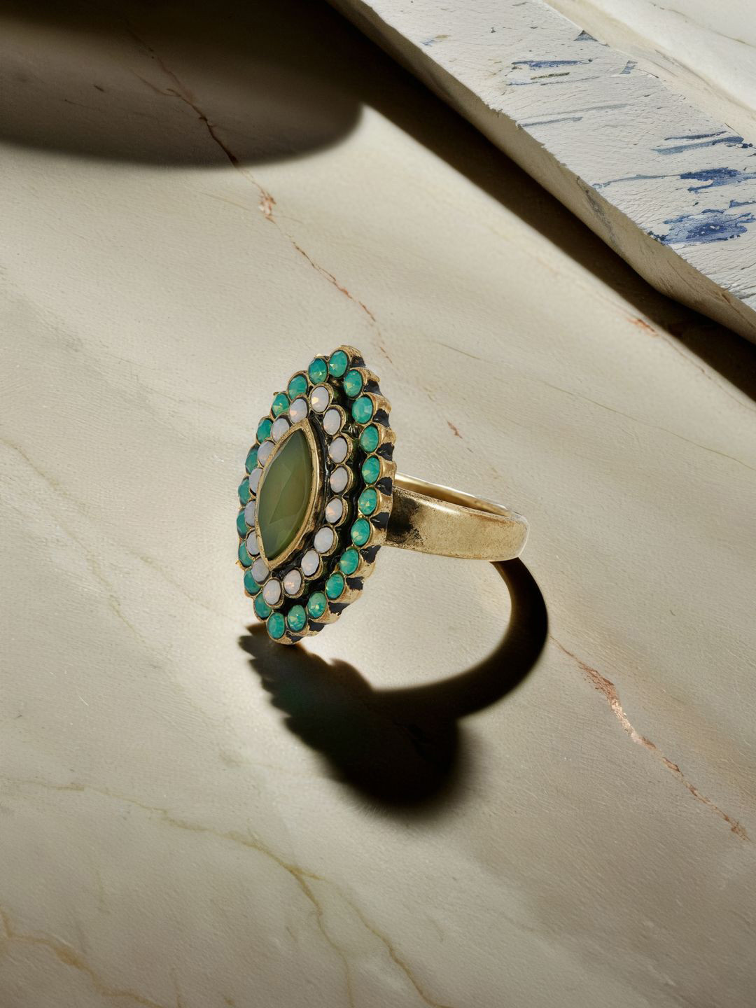 Accessorize Gem Ellipse Statement Ring