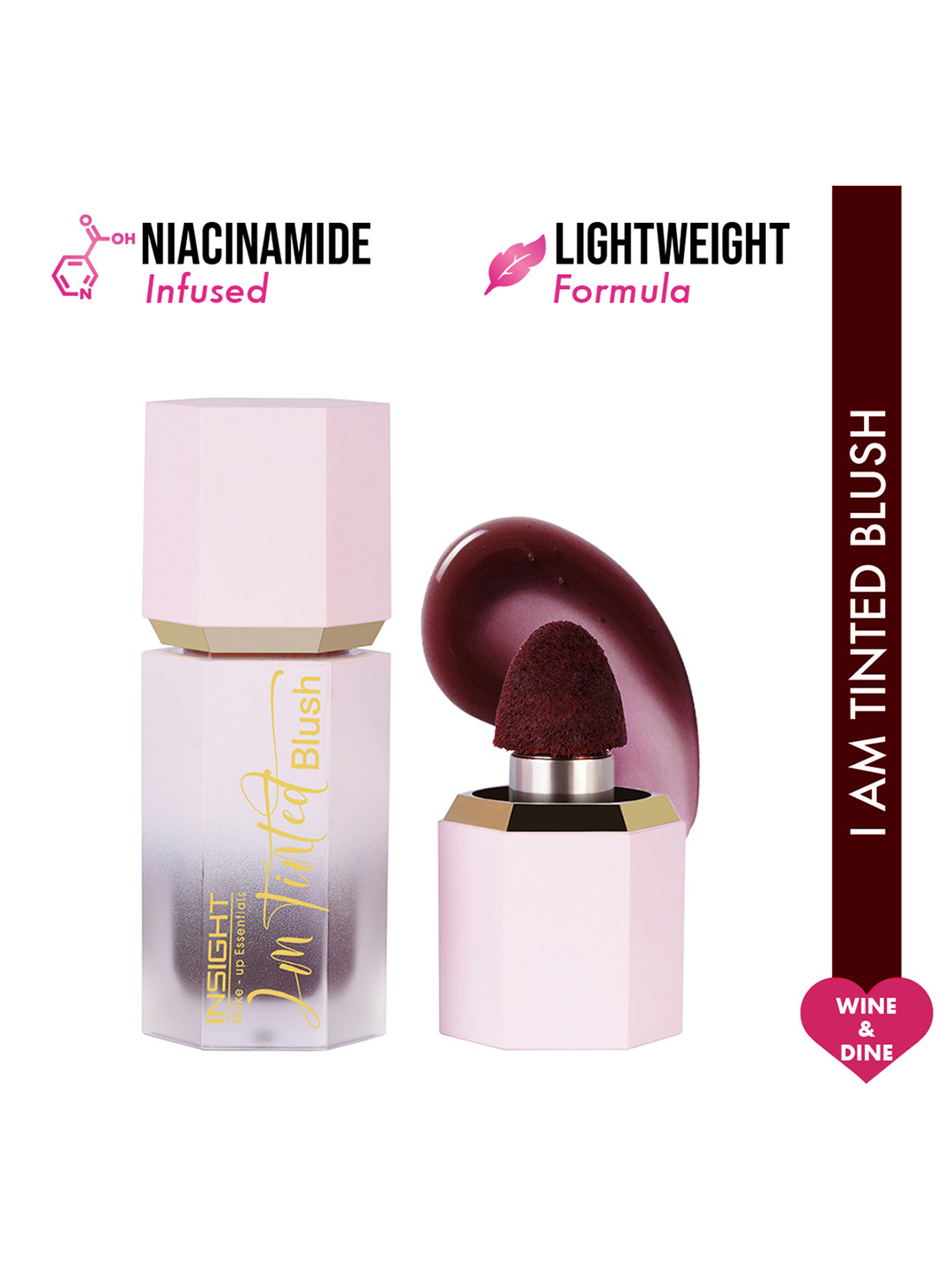 Insight Cosmetics I'm Tinted Liquid Blush with Niacinamide 6g - Wine 'n' Dine