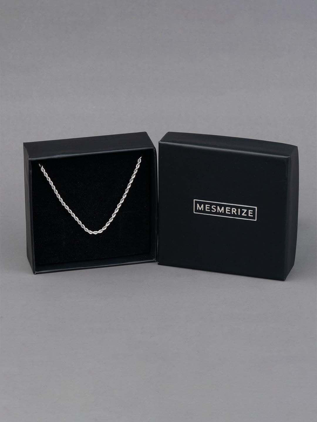 Mesmerize Men Silver-Plated Stainless Steel Minimal Chain