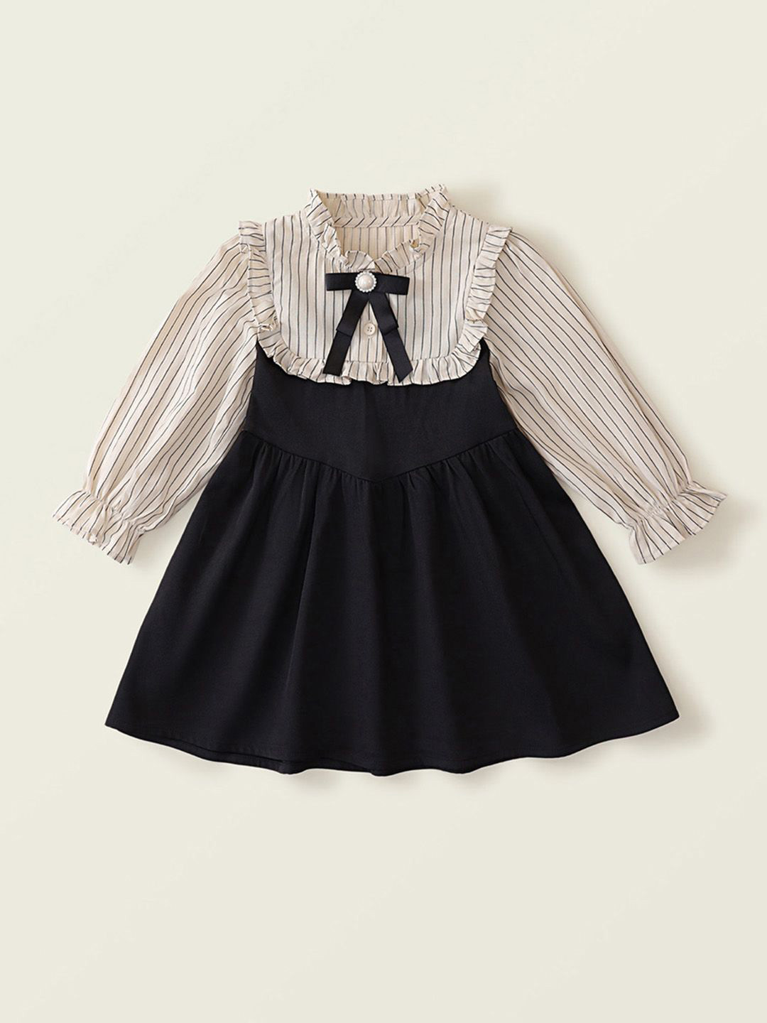 JC SPARKLE Puff Sleeve Fit & Flare Dress