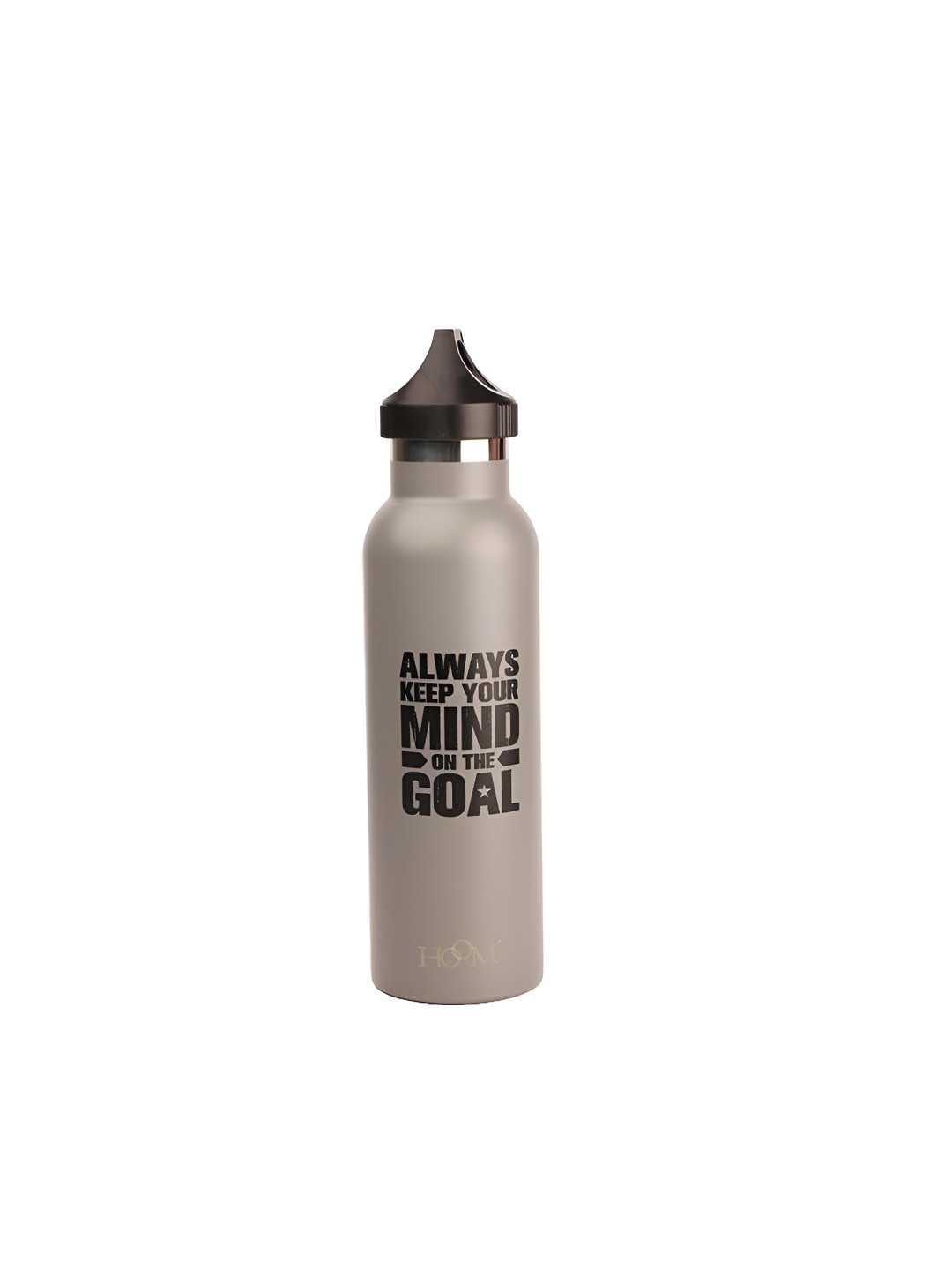 HOOM HMYCSB 040-HM Grey Typography Stainless Steel Spill Proof Flask - 750ml