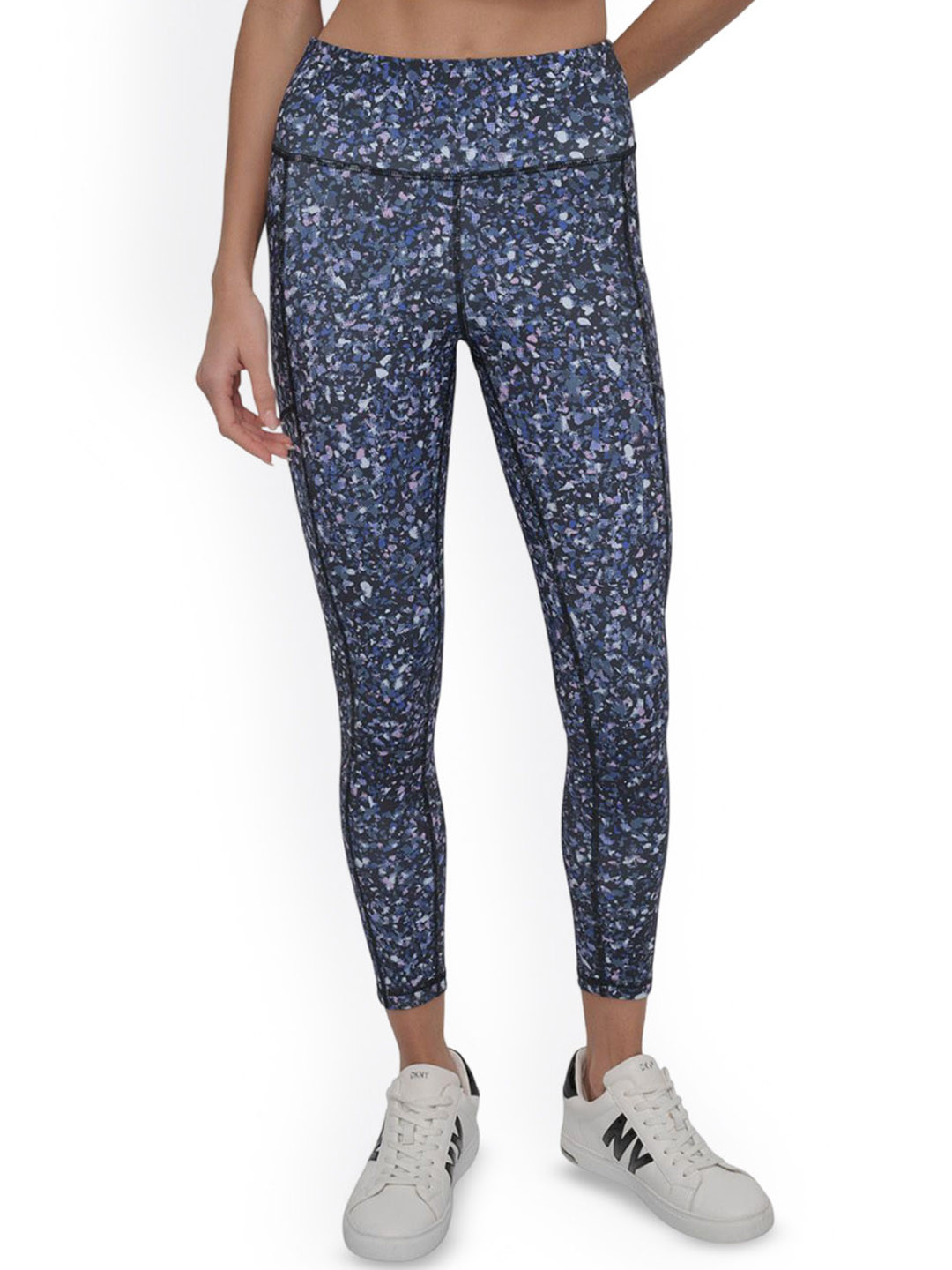 DKNY Abstract Printed Skinny Fit High Rise Stretchable Tights