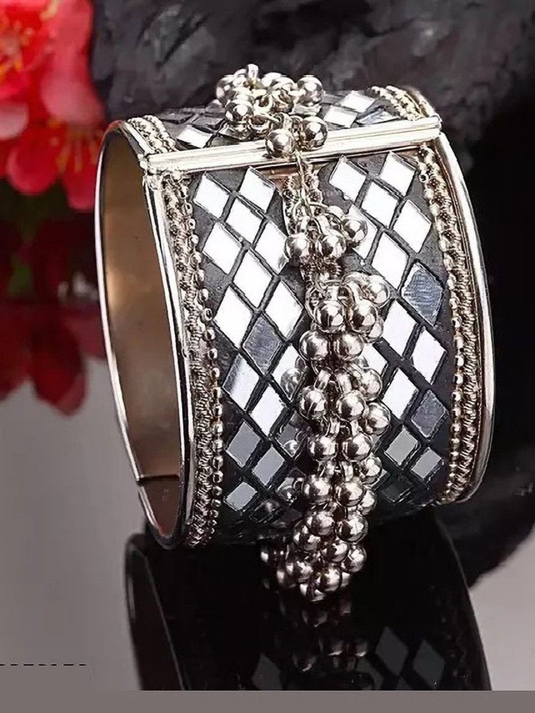 SZN Artificial Beads Oxidised Bangles