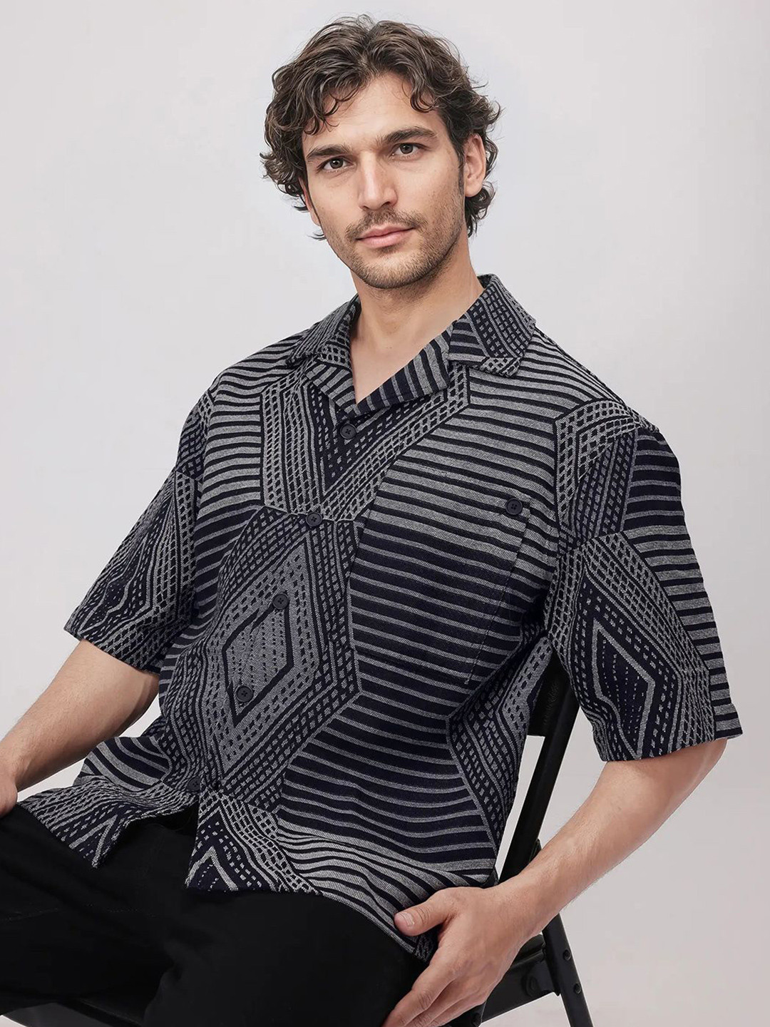 RARE RABBIT Men Comfort Horizontal Stripes Opaque Casual Shirt