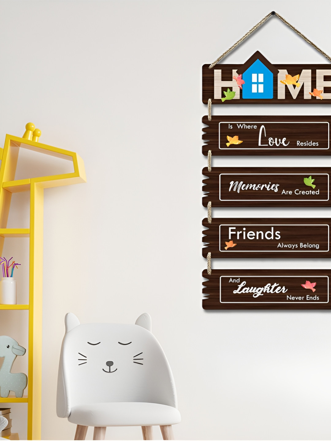 eCraftIndia High-Quality Wood Matte Hanging Hall Wall Hangings-20.1In
