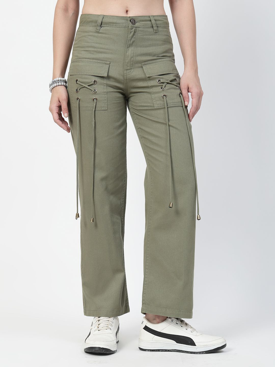 COSMIC TRIO Women Wide Leg Jeans