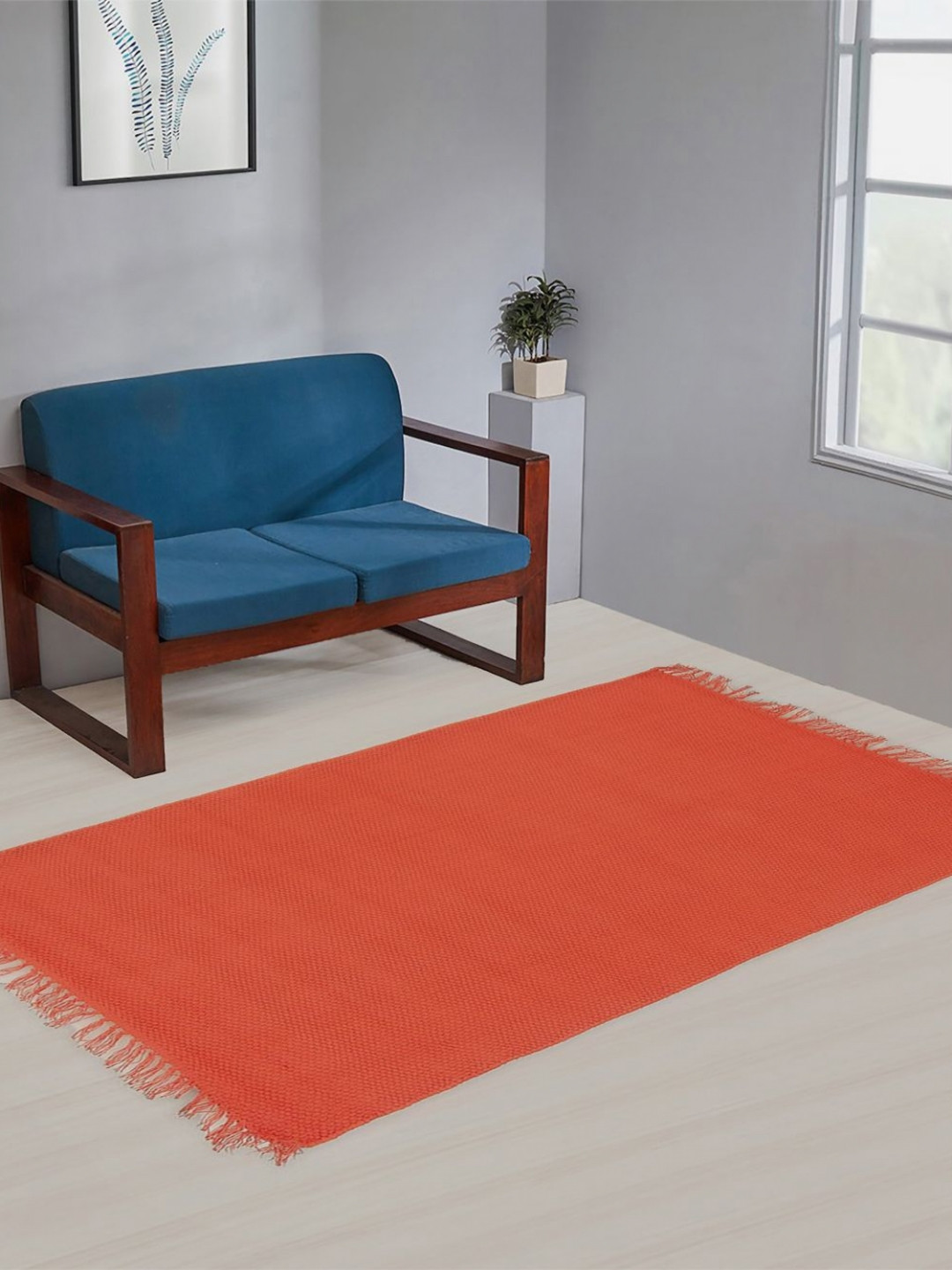 Fabindia Coral Textured Dhurrie