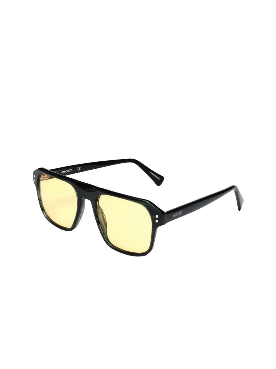 SCOTT Men Rectangle Sunglasses with UV Protected Lens Scott 10011 Brent C4 55 S