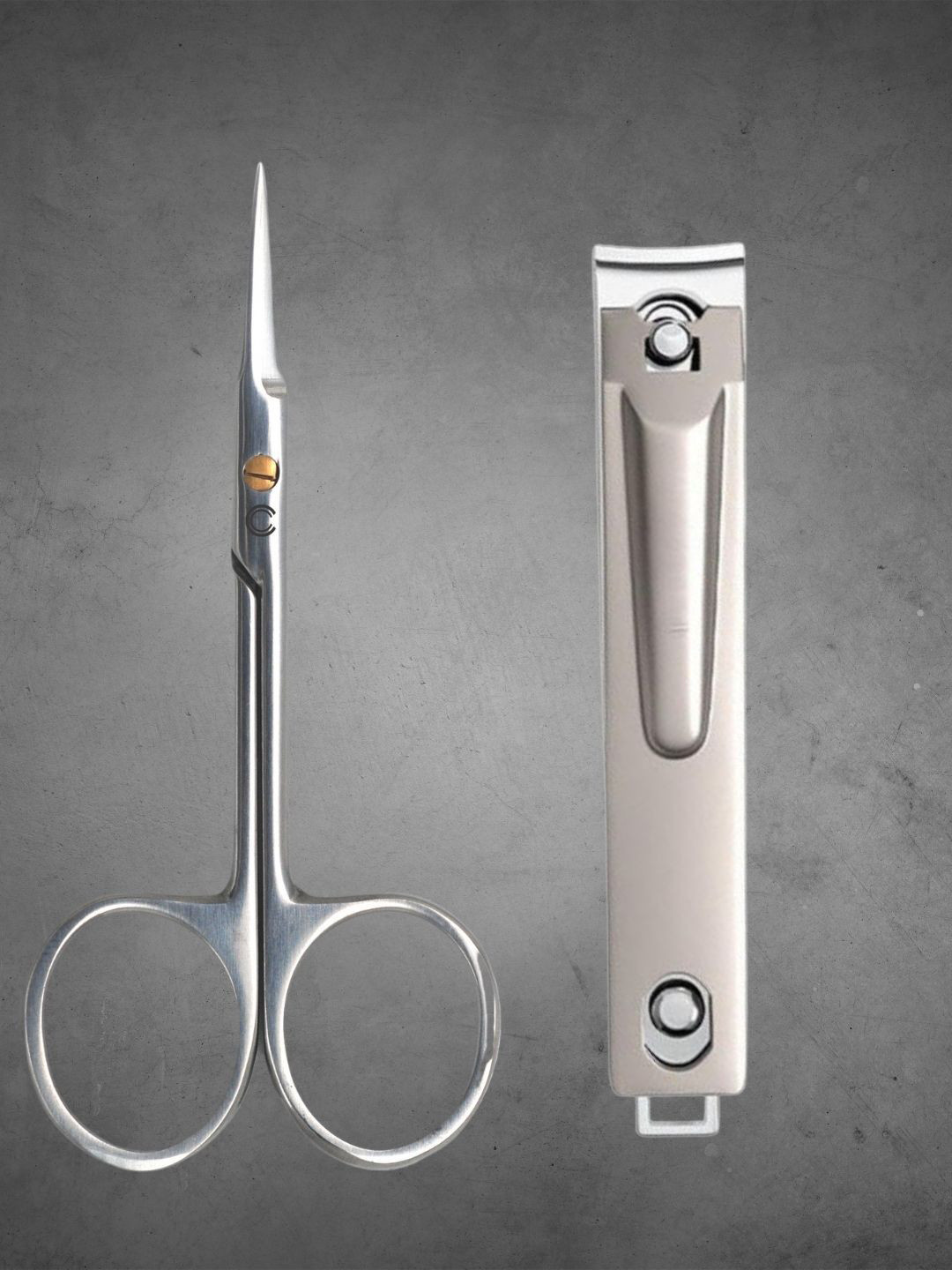 basicare Set Of 2 High Quality Nail Clipper & Euro Cuticle Scissor