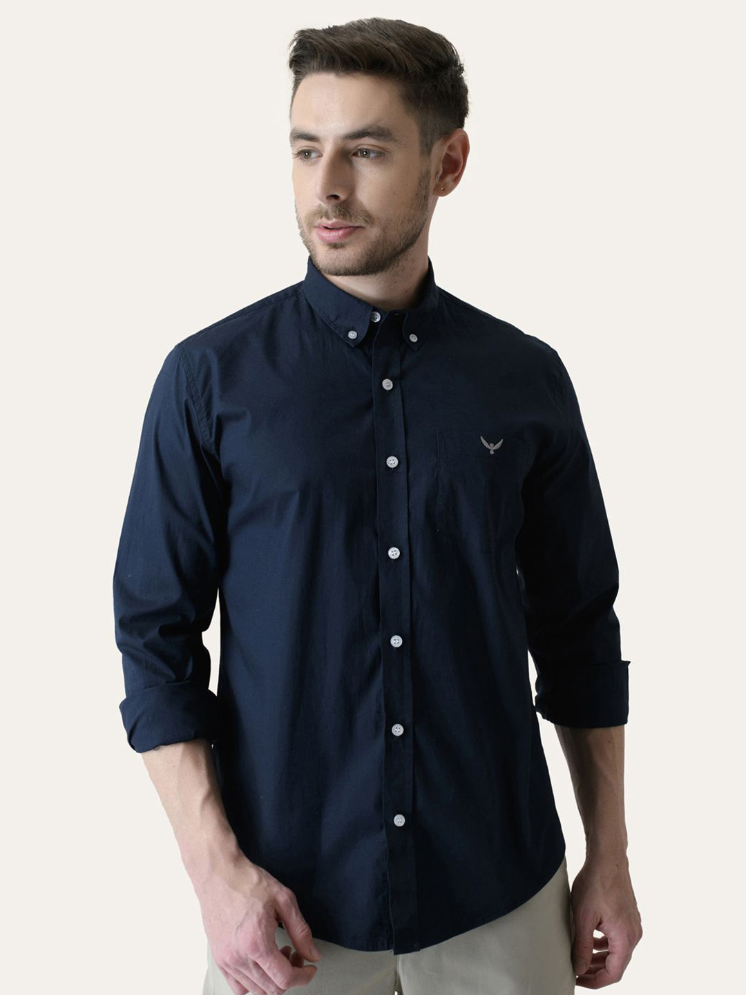 PERCH Cotton Long Sleeves Slim Fit Shirt