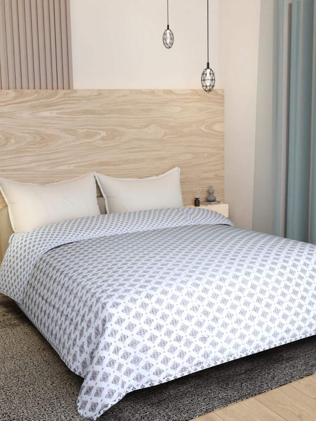 Florida Magenta & Off White All-Season AC Room 300 GSM Double Bed Blanket