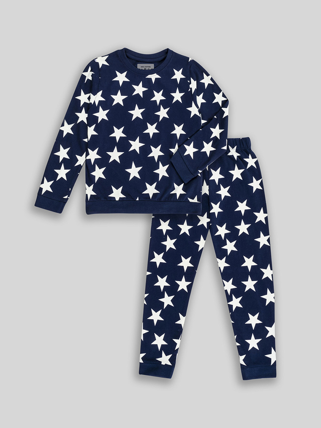 UNICORNS Kids Stars Printed Pure Cotton T-shirt with Joggers Night Suit