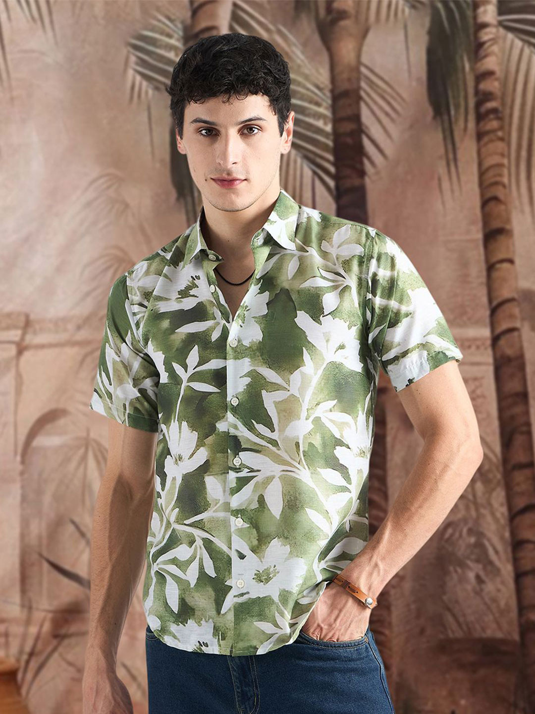 Sangria Printed Classic Holiday Shirt