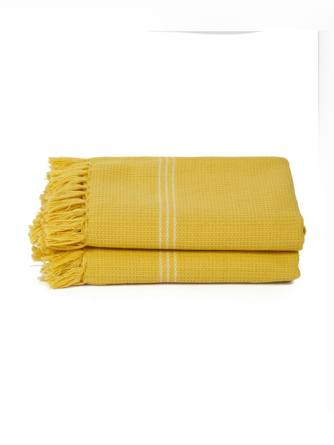 Fabindia Set Of 2 Taupe Colored 200 GSM Cotton Bath Towel