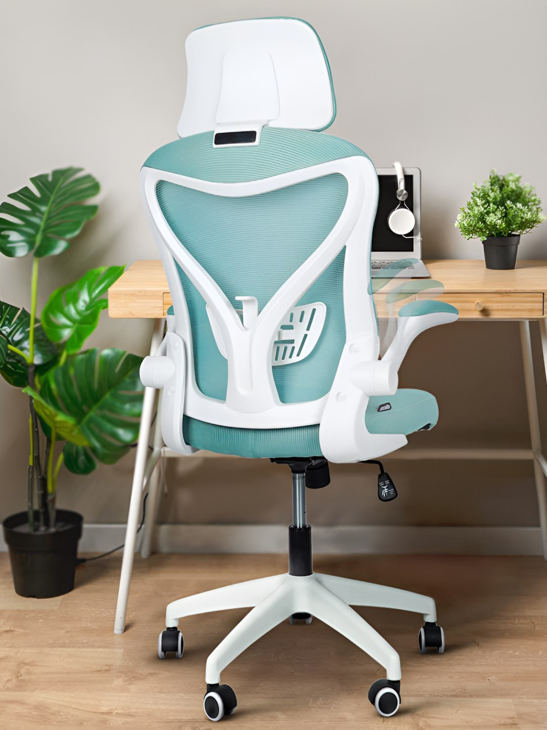 DROGO Blue High Back Computer Chair With Mesh & Lumbar Support Study Chair