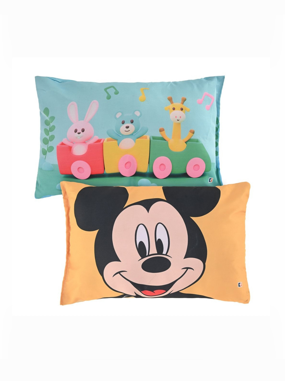 Aura Yellow Cartoon Characters Cotton Set of 2 Medium Cotton Sleep Pillow-10 x 30 x 45 cm