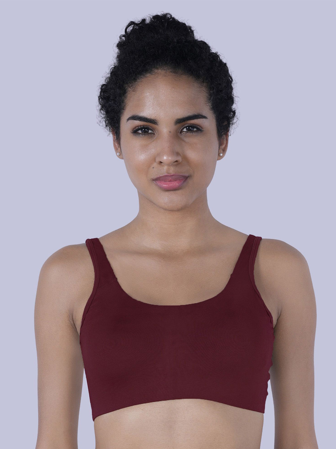 Soie Women Non-Wired Non Padded Full Coverage Low Impact Slip on Sports Bra