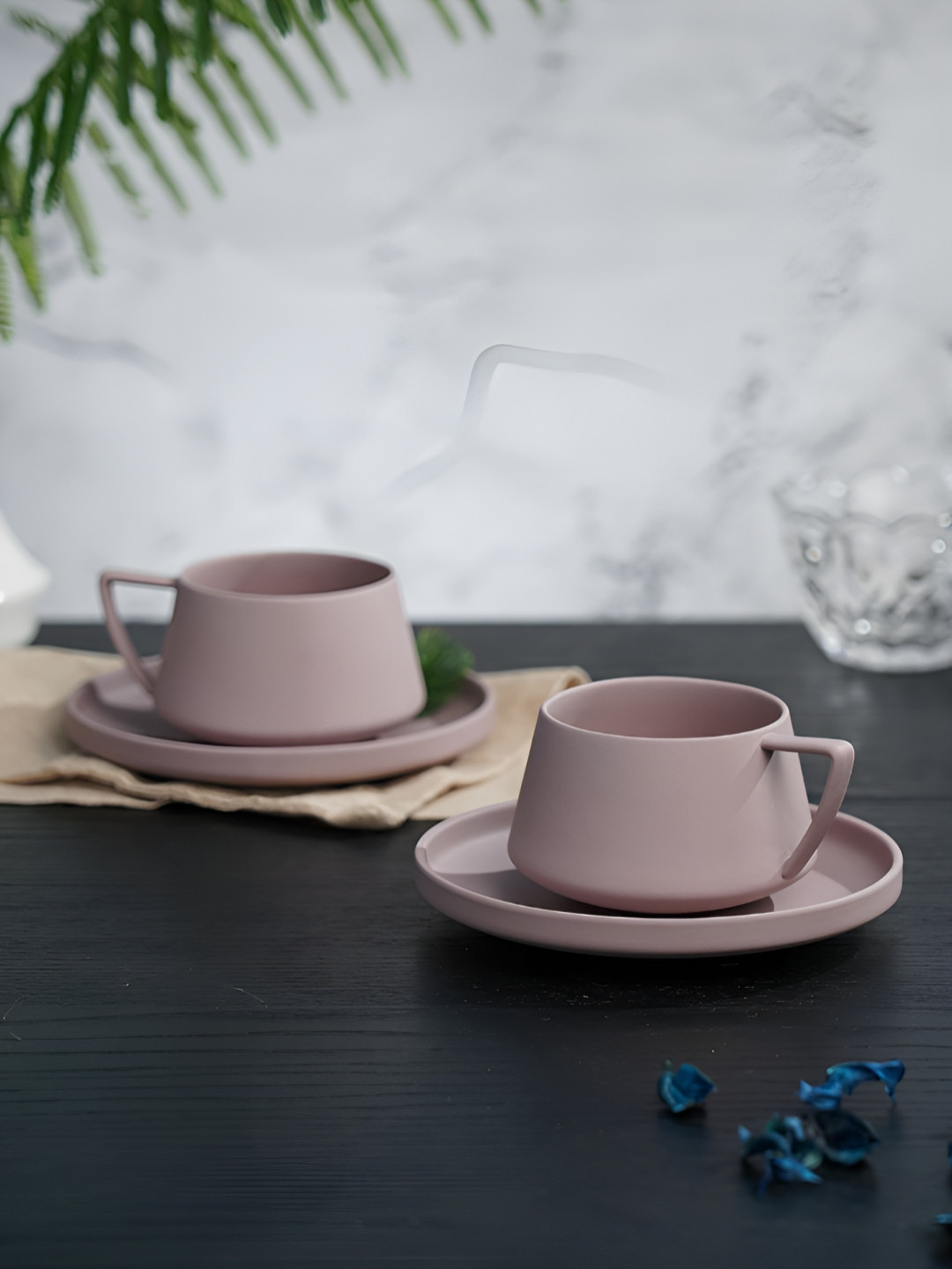 Vola Global LLP 3D Beautiful Love Red Porcelain Microwave Safe 4 Piece Cups-260ml