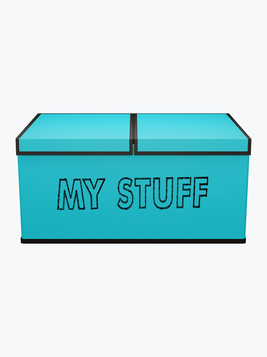 Kuber Industries Green & Black 2 Pieces Printed Drawer Organisers With Transparent Lid