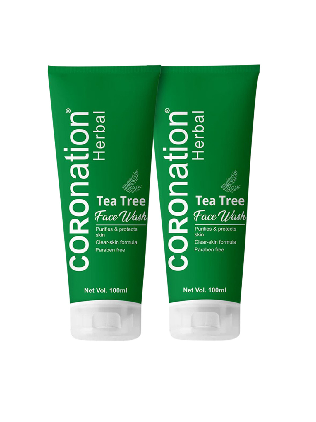 COROnation Herbal Set Of 2 Tea Tree Face Wash For Brightening - 100 ml Each