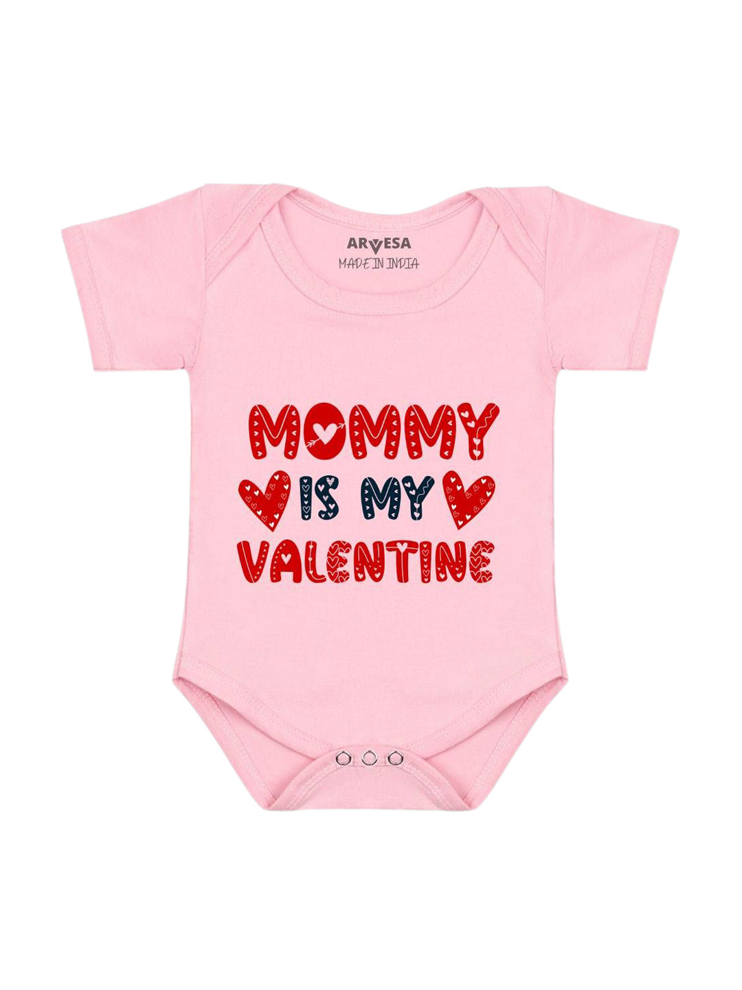 Arvesa Mom Is My Valentine Printed Romper