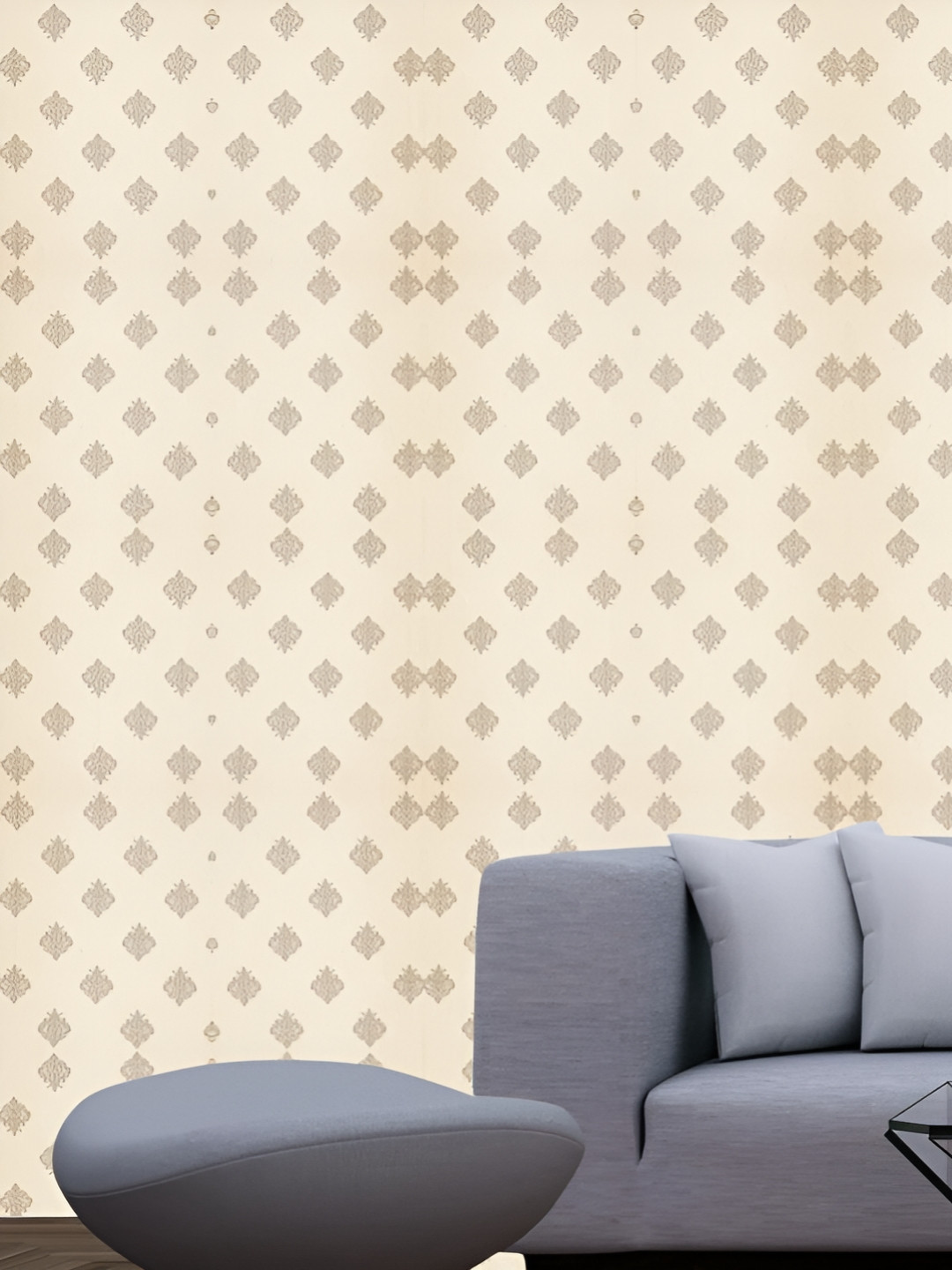 Sky Walls Beige & Brown Printed Waterproof Wallpaper